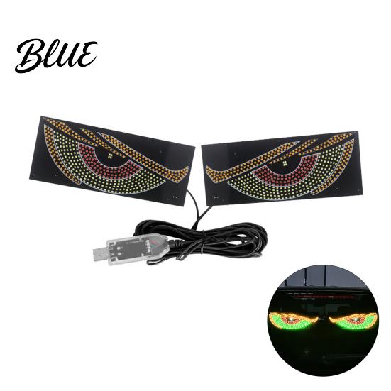 Plug-in Car LED Light Eyes Light USB Powered Atmosphere Lamp Multi-mode High Brightness Decor Dynamic Display Decorative for SUV Truck Windshield