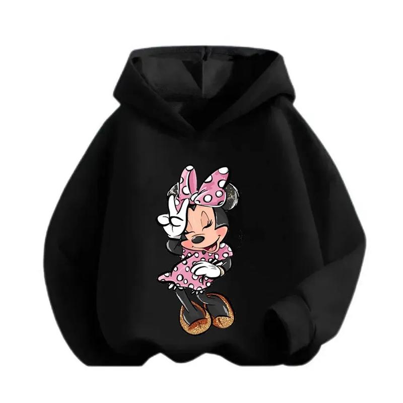Children's Kawaii Mousee Minnieee Hoodie Girls Top Vacation Fashion Trip Kids' Clothing Toddled Girls