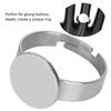 20pcs Stainless Steel Flat Ring Base Round Pad Ring Bases Adjustable Ring Base  Craft Projects