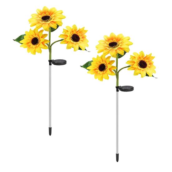 Solar-Gartenlicht, Wasserdichtes Automatisches Ein/Aus-Design, Sonnenblumenförmige Gartenlampen für Hof Terrasse