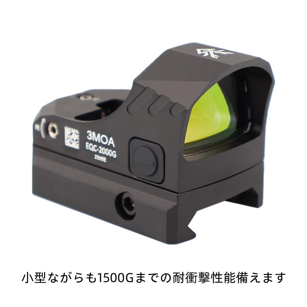 SWAMP DEER OPTICS EQC1x24 Mini Dot Sight, Open Dot Sight, Impact Resistant Up To 2000g, Includes Two Mount Adapters (Black)