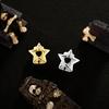 Five-Pointed Star Shape Single Smooth Teeth Cap European and American Trendy Hip-Hop Nightclub Teeth Cap Wholesale Hot-Selling Gold Teeth