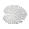 4pcs Green Leaf Shaped Vinyl Meal Mat Suitable For Dining Table Plastic Green Meal Mat Suitable For Wedding Annual Table Decoration Mat