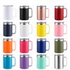 New Double Wall Stainless Steel Coffee Mug 12oz 16oz Tea Cup 350ml 450ml Insulated Thermos Vacuum Mugs Handle