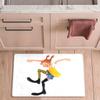 Pippi Flannel Kitchen Floor Mat Absorbent Non-Slip Soft Standing Mat Washable Comfortable Kitchen Rug for Home Sink Laundry