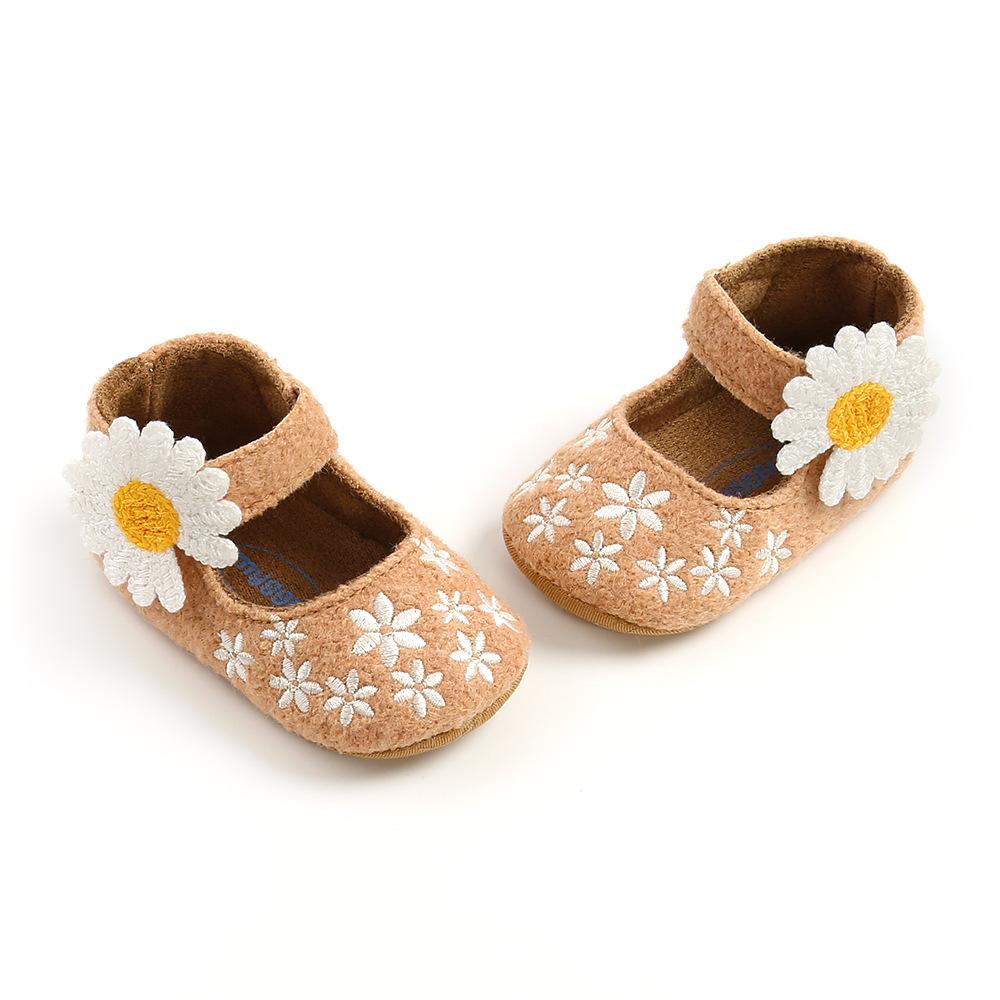 MYGGPP Frühling Herbst Sonnenblume Baby Prinzessin Schuhe Kleine Babyschuhe Babyschuhe Weichen Boden Kleinkind Schuhe