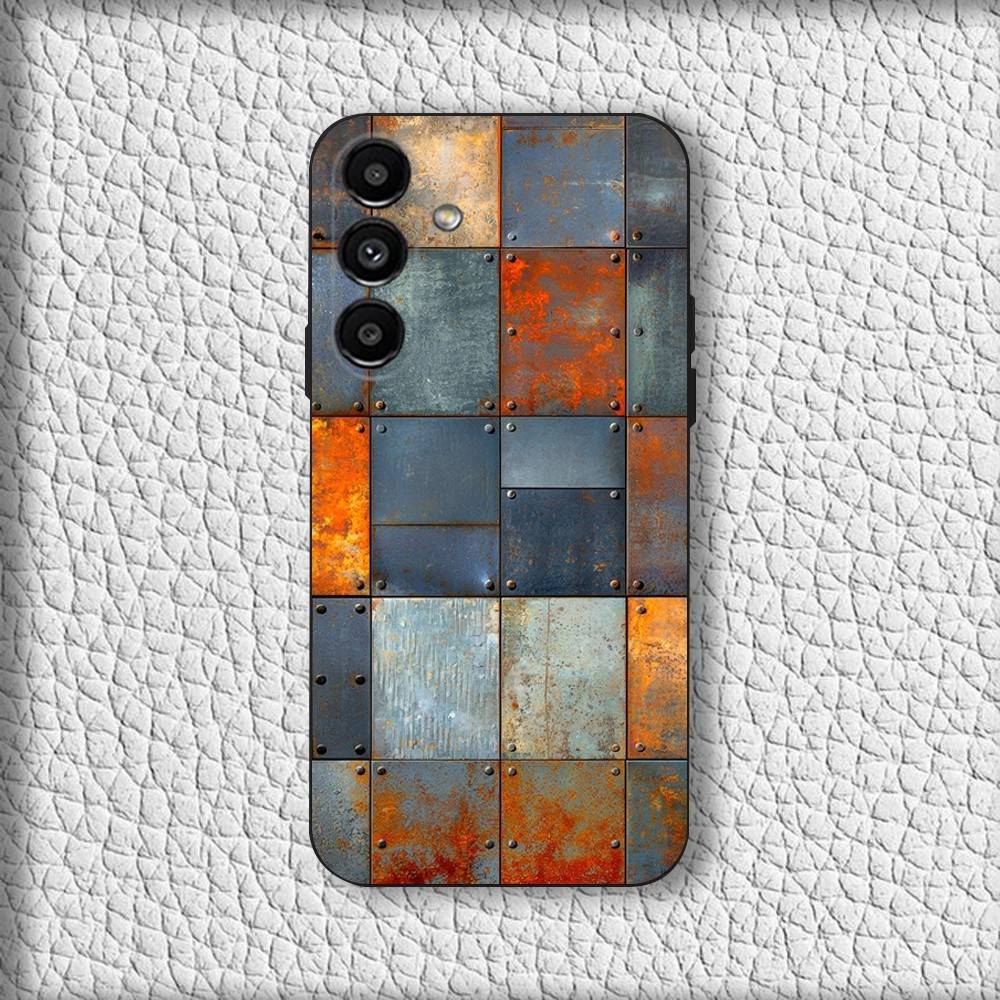 Retro Industrial Rust Phone Case For Samsung Galaxy A20,A21s,A22,A31,A32,A52,A53,A72,73,A80 Soft Black Cover