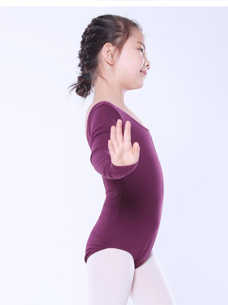 Dětský gymnastický a baletní cvičební dres s dlouhým rukávem