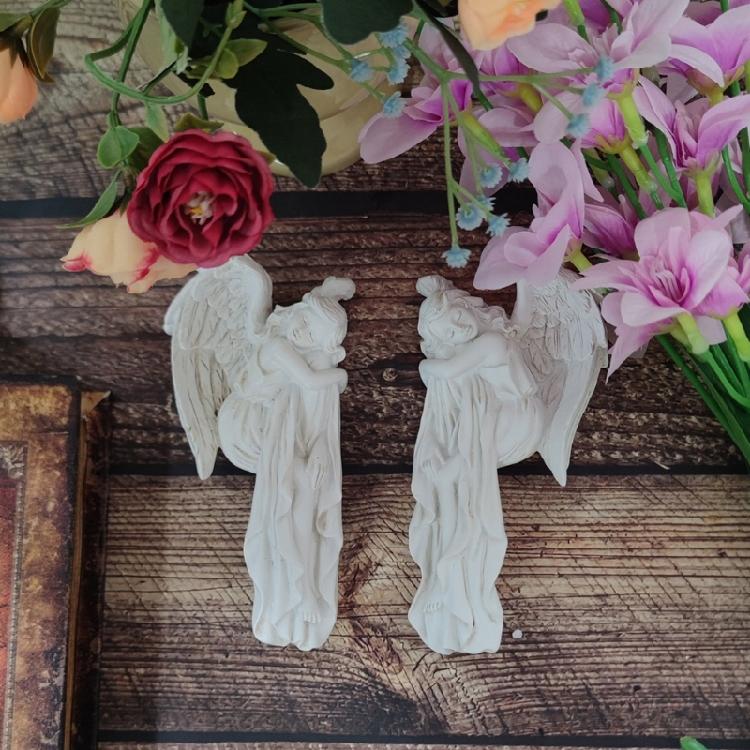 Creative Resin Angelic Figurine European Hanging Door Frames Enhances Space Decoration for Homeowner and Designers