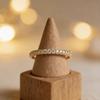 Dainty Gold Plated Zircon Stacking Ring Minimalist Eternity Band Fashion Jewelry for Daily Wear Gift
