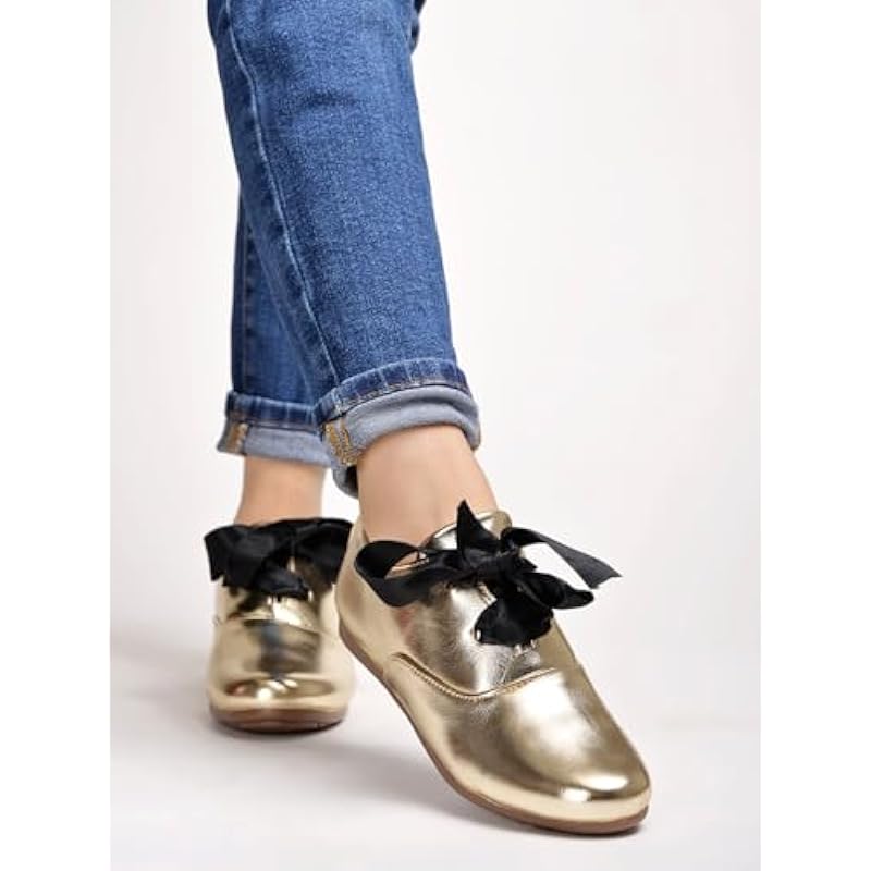 Shoetopia Women S Casual Shoes Golden 4 UK золотой
