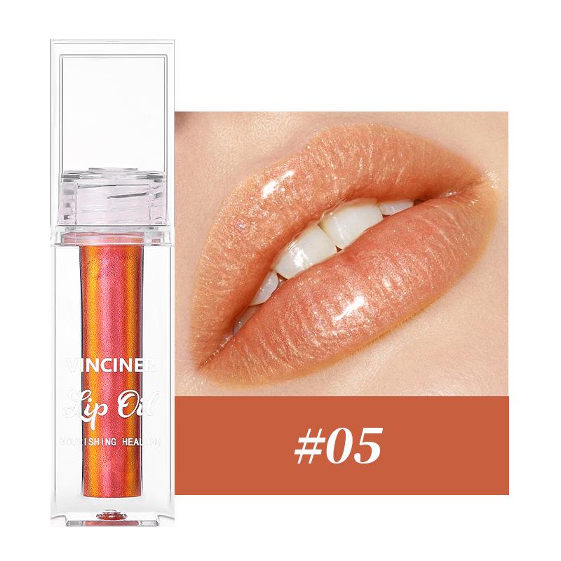 Color-Changing Chameleon Mirror Lip Gloss - Pearlescent, Moisturizing with Water Light Glow