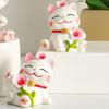 Lucky Cat Micro Landscape Decoration Resin Lucky Cat Figurine Statue Home Decor For Welcoming Fortune Good Luck