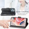 For Xiaomi Redmi Note 12 4G PU Leather Cover Stand Butterfly Imprinted Flip Wallet Phone Case