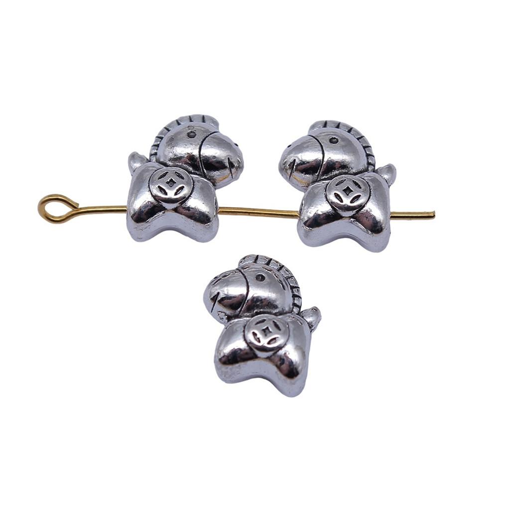 Animal Spacer Beads Large Hole Charms For Necklace Jewelry Making Starter Kit