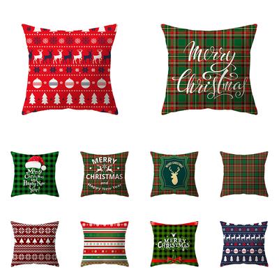 Home Decoration Christmas Theme Printed Pattern Cushion Cover Home Living Room Sofa Decorative Pillow Pillow Cover