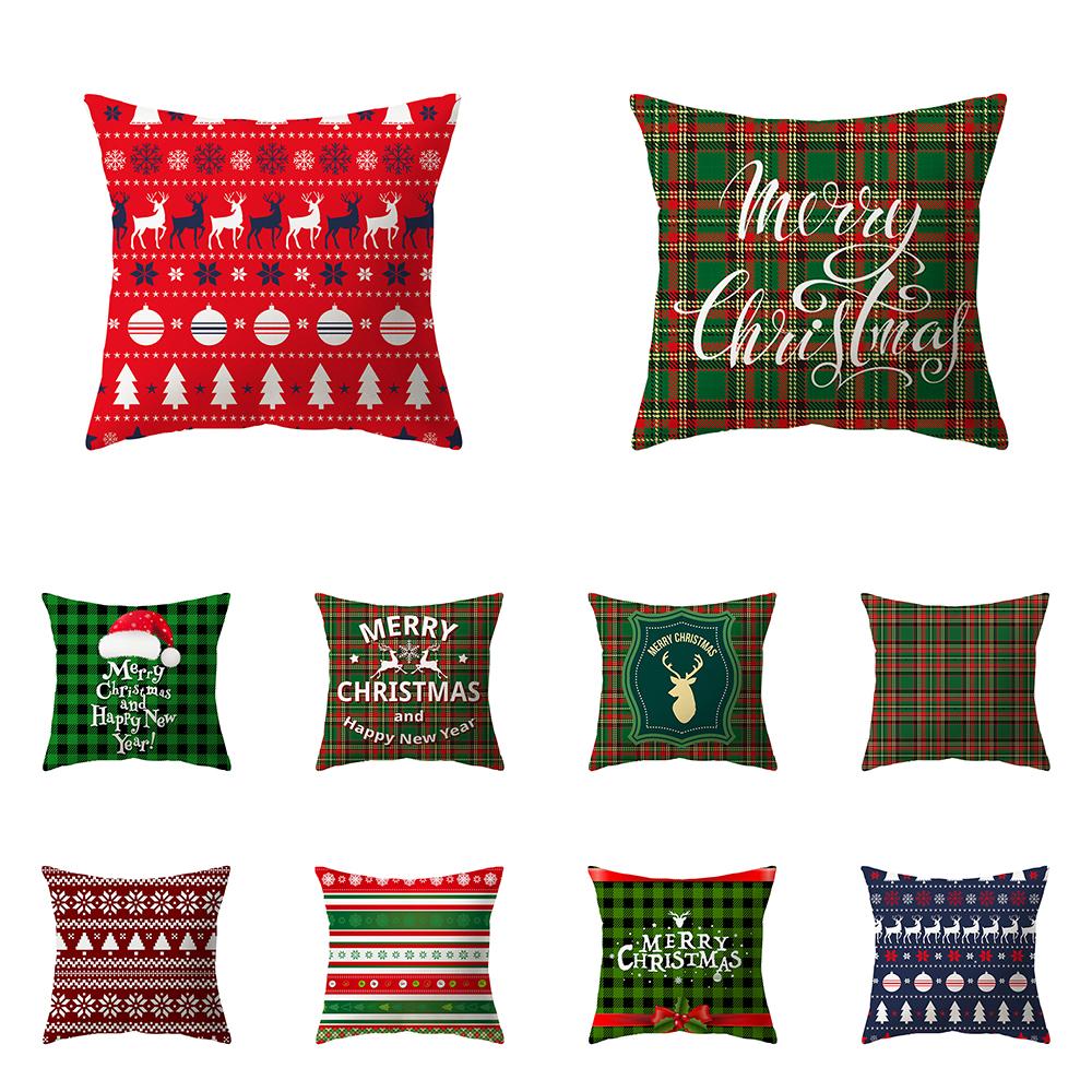 

Украшение дома Рождественская тема с принтом наволочка для дома, гостиной, дивана, декоративная подушка, наволочка 40X40CM
