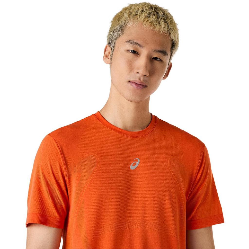 Running Wear ROAD SEAMLESS SS TOP 2011D355 801 M [ASICS] Men's (ENERGY ORANGE)