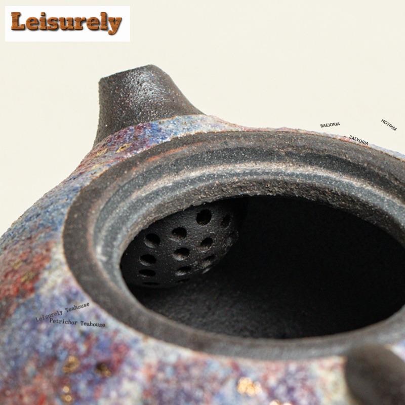 111ml Rock Mineral Star River Teapot Traditional Tea Infuser Pot Household Tea Making Kettle with Strainer Chinese Tea Set Gift