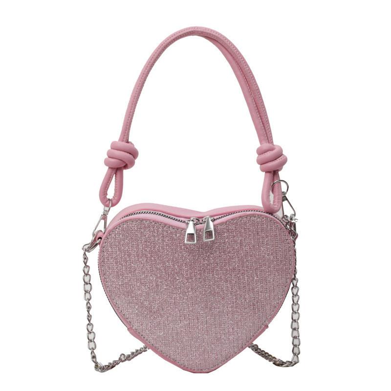 Simple Heart Bag 2024 New European And American Fashion Trendy Street Style Shoulder Bag For Ladies