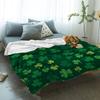 St. Patrick'S Day Clover Throw Blanket, Traditional-Style Flannel Fleece, Digital Print, Lightweight, Cozy, Machine Washable
