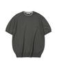 GNOK Layered Round Short Sleeve Knit [Charcoal]