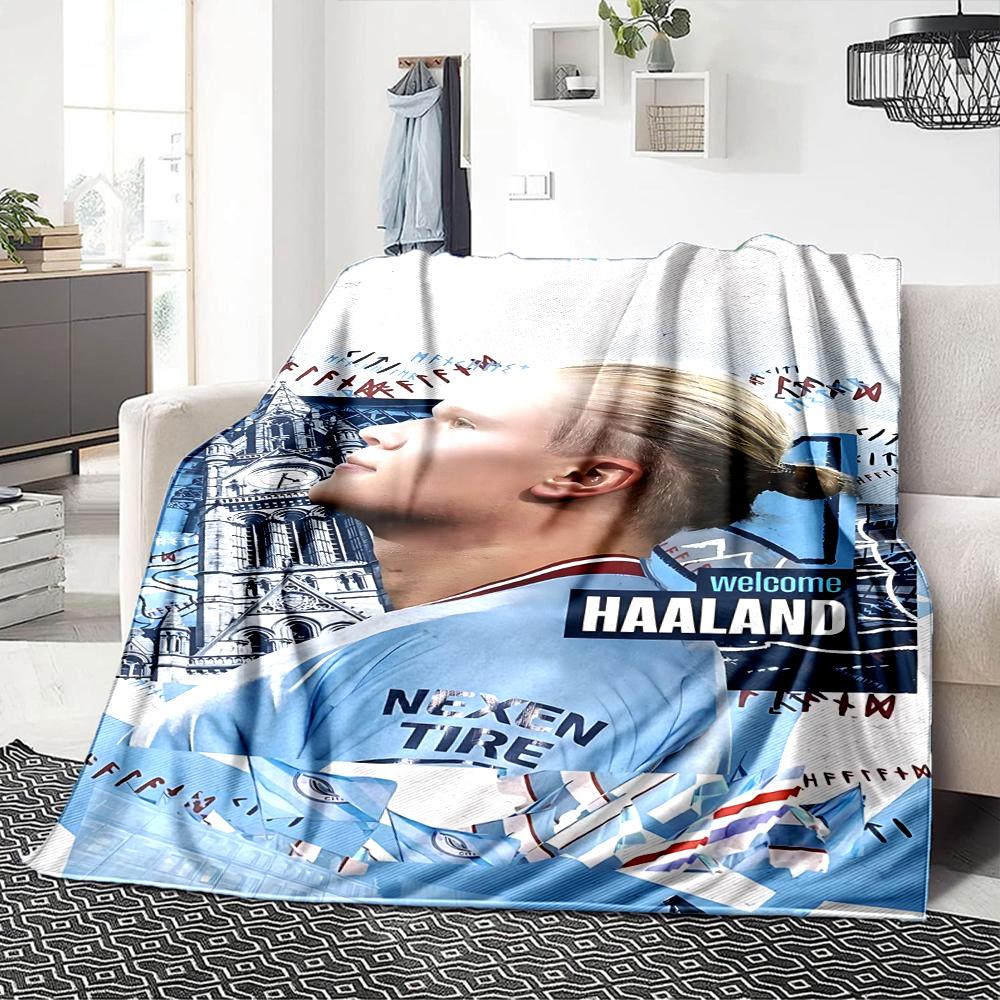 Willkommen Manchester City Decken Flanell Bedruckt Atmungsaktiv Warm Überwurfdecke für Zuhause Büro Tagesdecken 0708a74