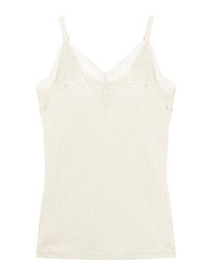 Two Hatch Bramone Bra Top with Ribbed AB70 Lace, 90379re, Off-White,