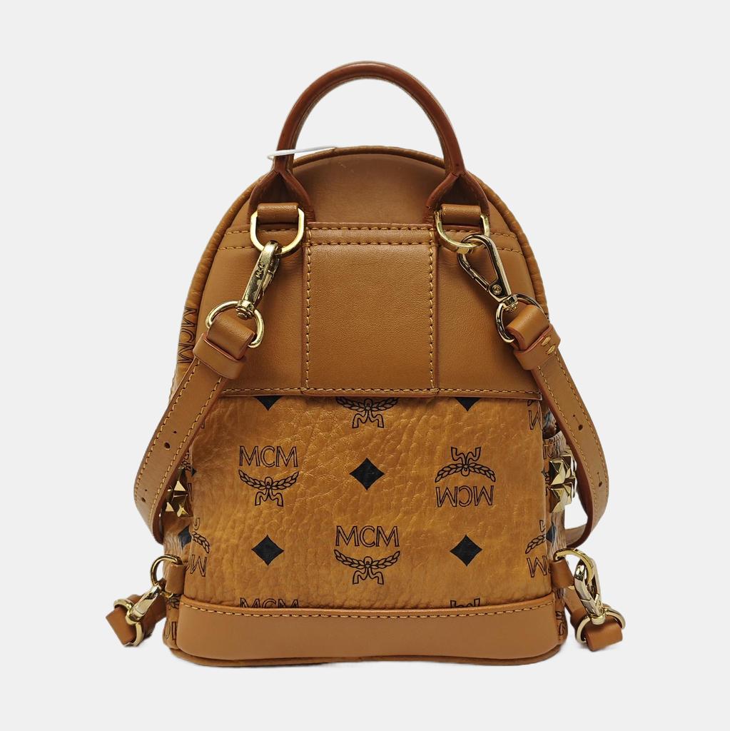 [Pre-Owned] Classic Allover Logo Studded Three-In-One Coated Canvas Shoulder Crossbody Backpack - Good #5MJAAC