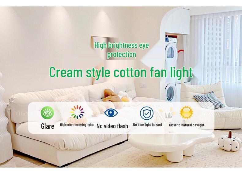 2025 Modern Minimalist Head-Shaking Fan Light for Living Room