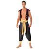 Herren Arabischer Prinz Kostüm Kurzarmweste mit Gürtel Pluderhose Rollenspiel Halloween Kostümball Outfit