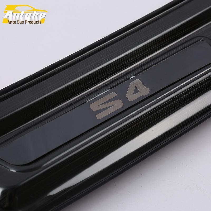 19 S4 Rear Bumper Bright Strip and Tailgate Trunk Protection Pedal - Stainless Steel Car Sticker Accessories