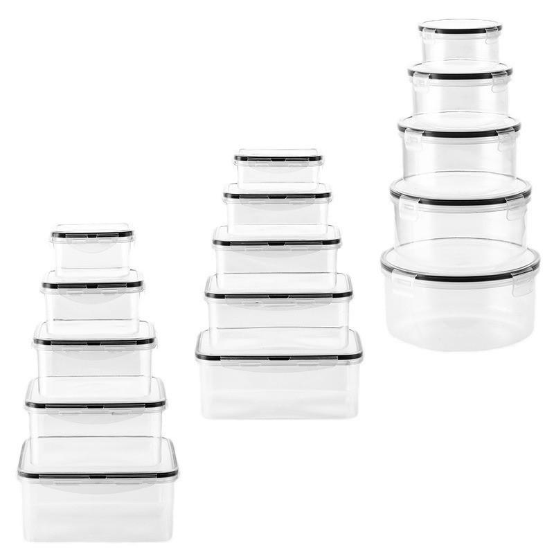 Kulatá nepropustná průhledná kuchyňská úložná nádoba na ovoce a zeleninu