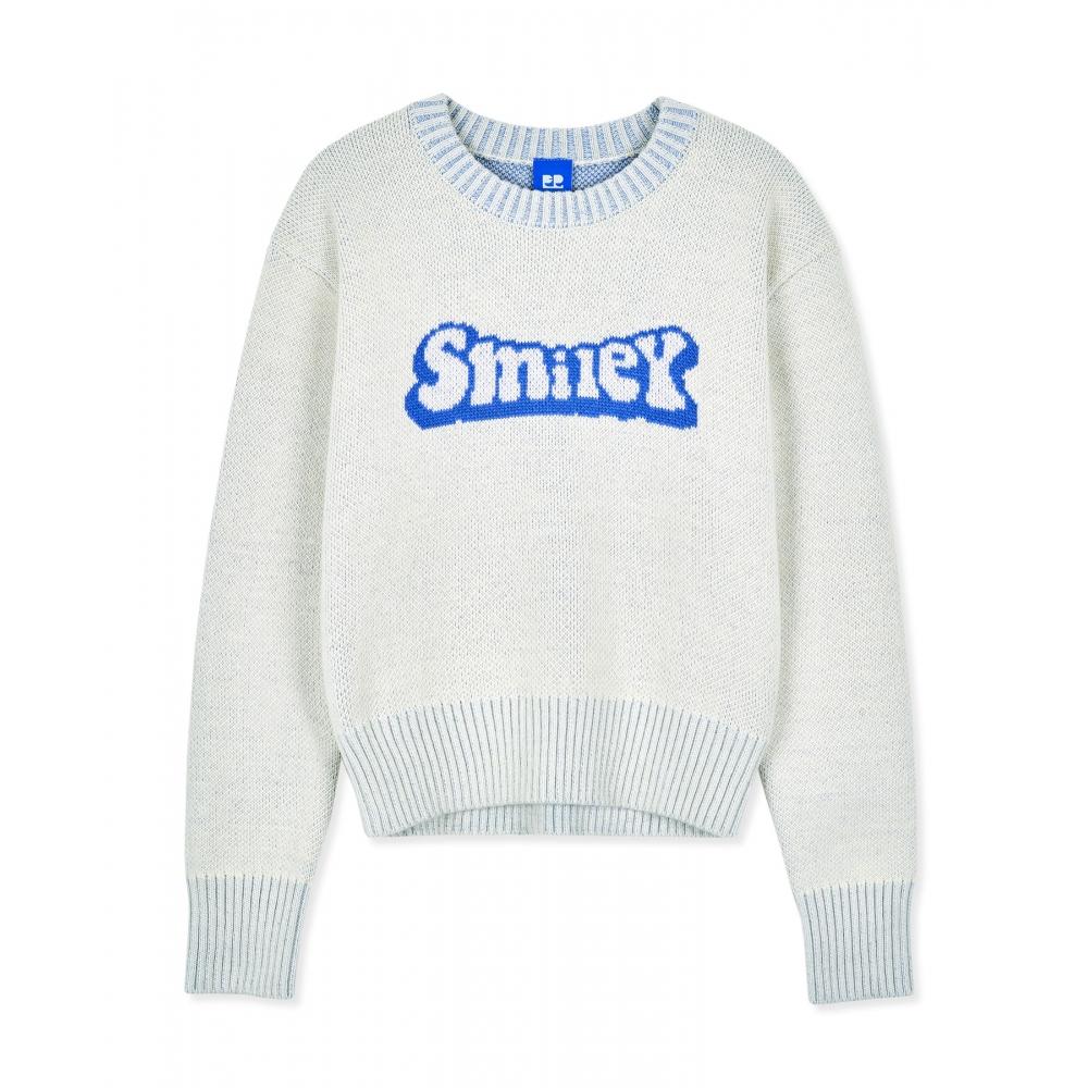 

Жаккардовая вязка «смайлик» FREI OFF WHITE