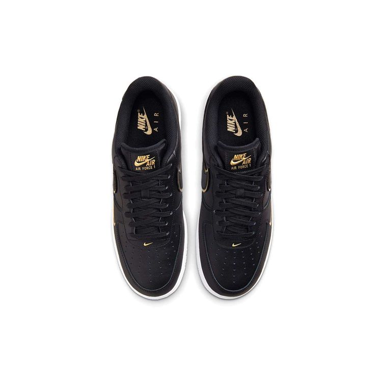 Nike Air Force 1 07 LV8 Metallic Swoosh Pack - černé pánské tenisky Metallic-Gold White DA8481-001