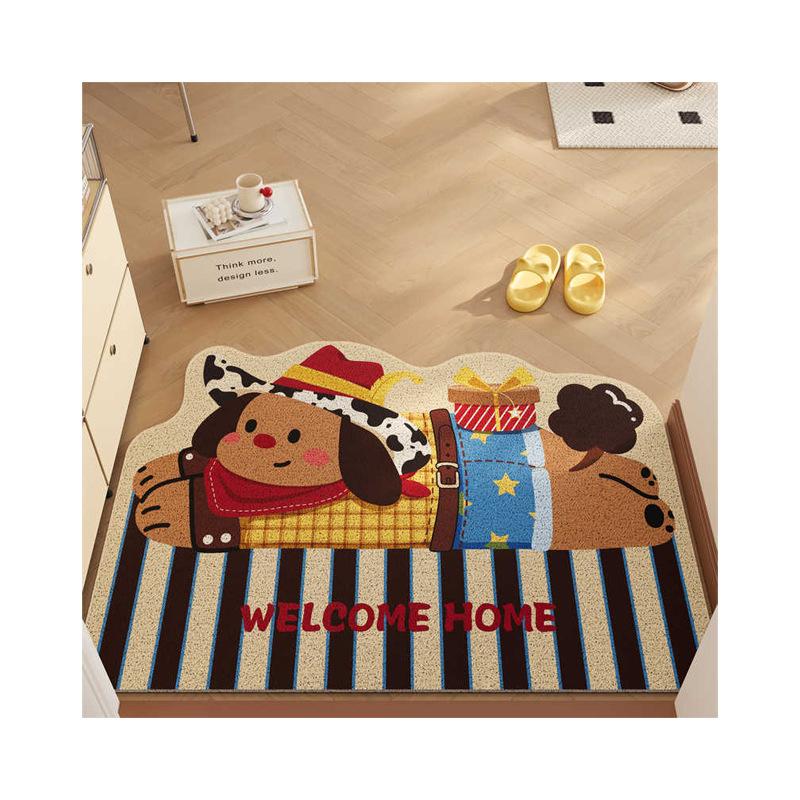 Mengqu Cartoon Home Floor Mat, The Entrance Can Be Cut And Easy To Take Care Of, Silk Ring Floor Mat, Household Scraping Mud Rubbing Soil