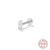 S925 Sterling Silver New Version Puncture Internal Thread Flat Head Body Auricle Puncture Earbone Stud Earring Stud Earring