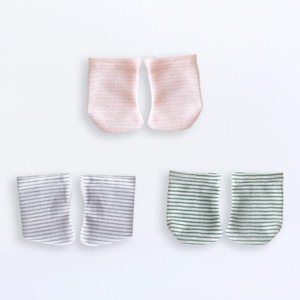 Niannyyhouse 20cm Plyšové Ponožky pro Panenky, Sada 3 Párů, Bavlněné Pruhované Ponožky pro Panenky, Oblečení pro Panenky