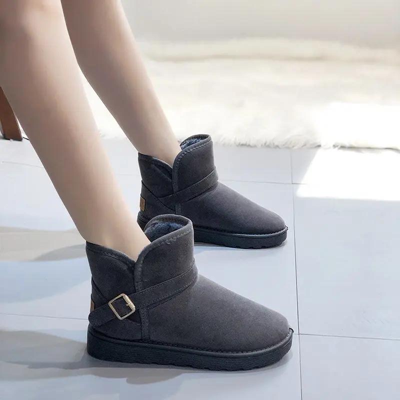 Shoes For Woman Round Toe Women's Snow Boots Wedge Heel Ankle Booties Stylish Offer Protective Promotion Anti Slip Goth 39