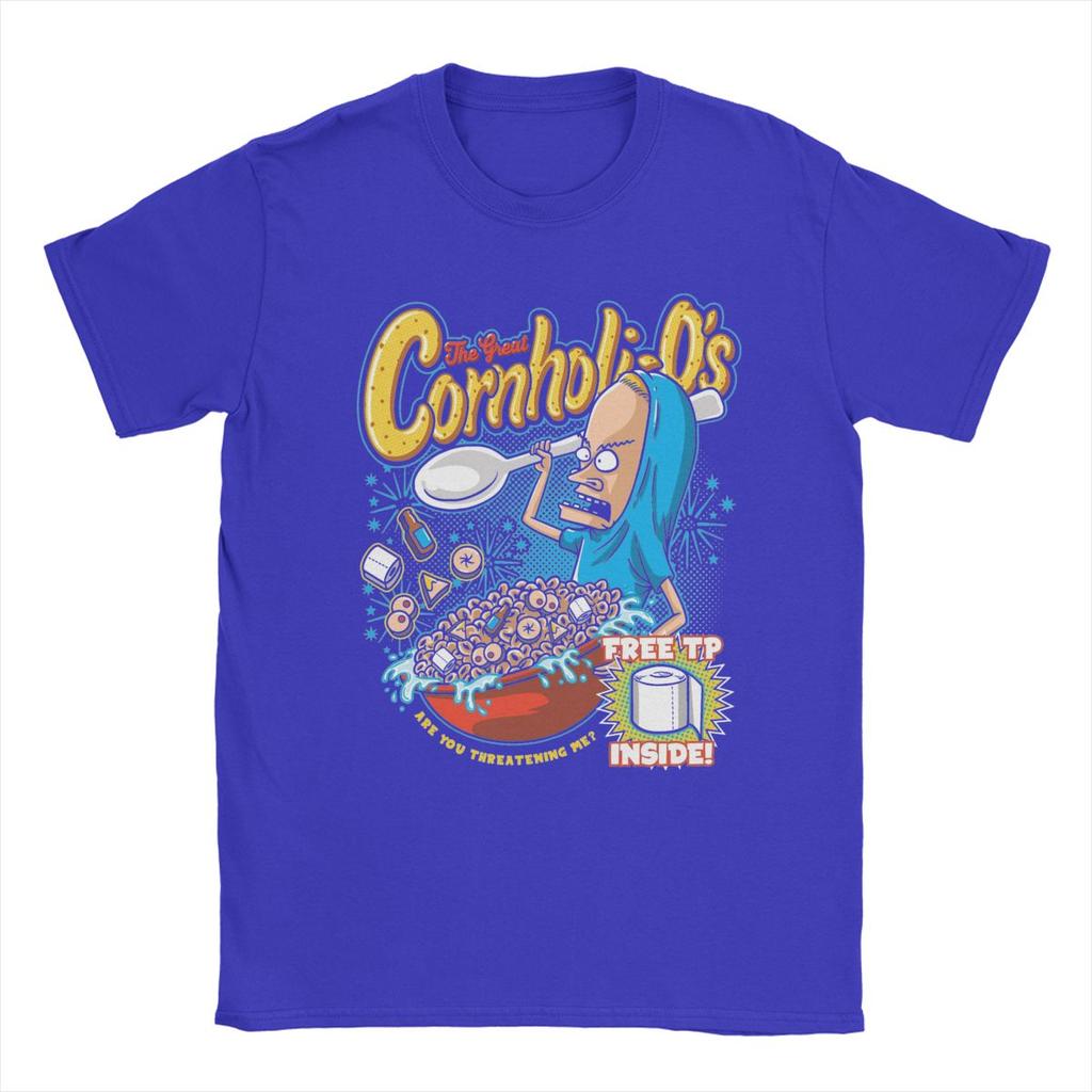 Cornholi-Os Beavis And Butthead T-Shirt for Men Vintage Cotton Tee Shirt O Neck Short Sleeve T Shirt Gift Idea Clothing