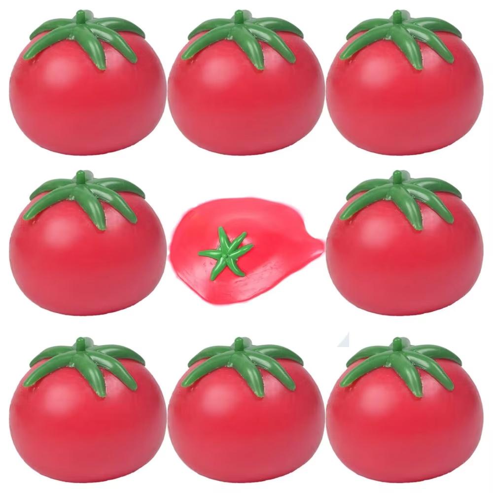 Tomato Squishy Stress Ball Soft Fidget Sensory Toy For Adhd Autism Slow Rebound Squeeze Toy For Adults Kids Christmas Gift