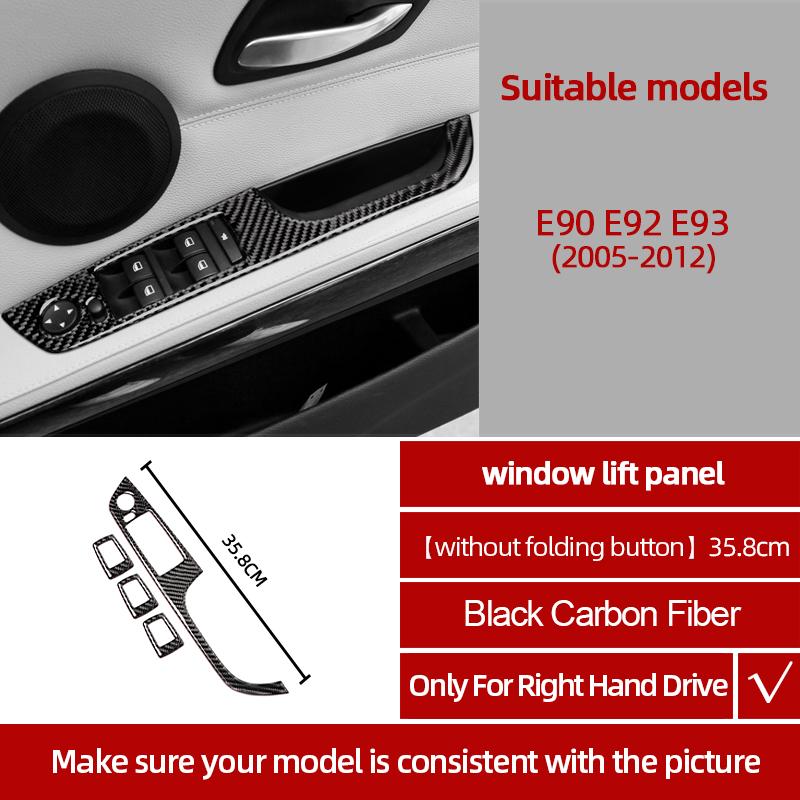 Kohlefaser Für BMW E90 E92 E93 2005-2012 Auto Mittelkonsole CD-Panel Verkleidung Aufkleber Tuning Abdeckung Dekor Auto Innenzubehör