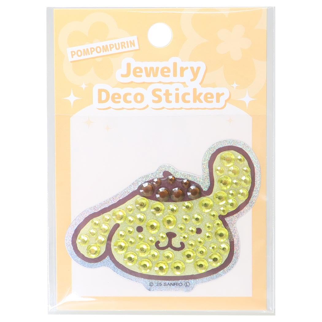 

Pom Pom Purin Cut Jewelry Deco Sticker Sanrio [Die Sticker]