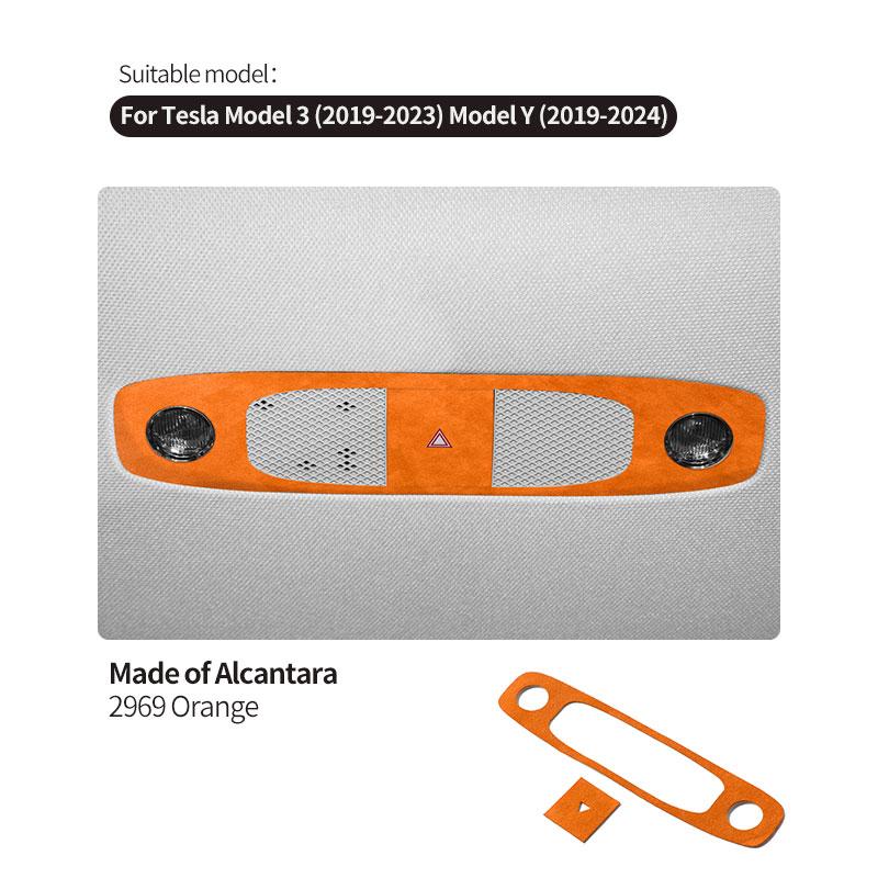 

Made of Alcantara For Tesla Model 3 (2019-2023)/ Y(2019-2024) Reading Light Control Panel Trim Sticker Car Interior Accessories