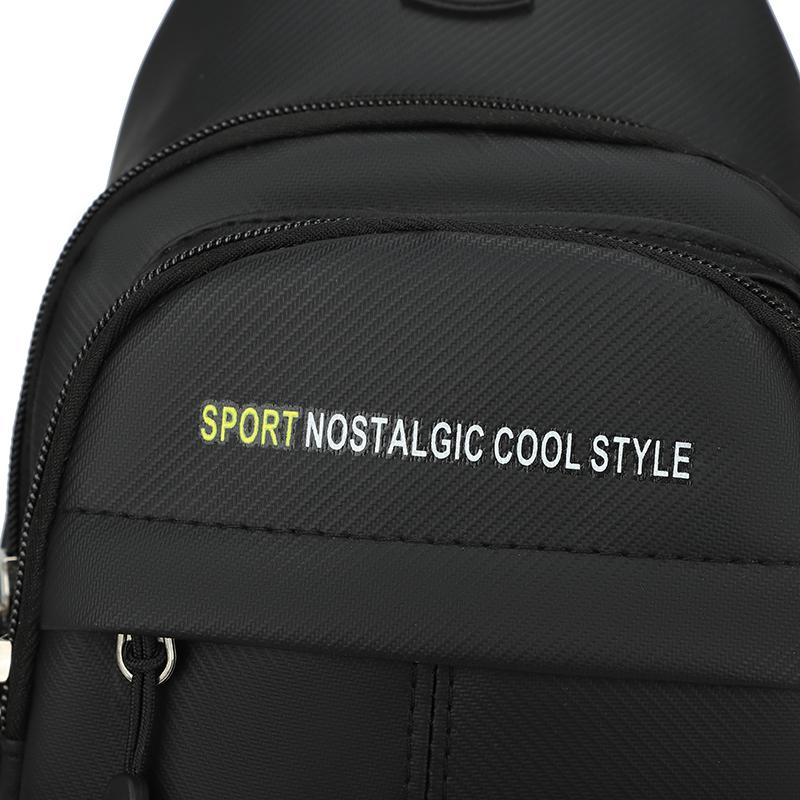 Men's Chest Bag Large Capacity Commuter Shoulder Bag Water-repellent Business Travel Crossbody Bag