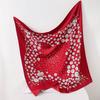 Retro twill rose print 91CM large square scarf versatile foreign style French scarf women's shirt shawl scarf