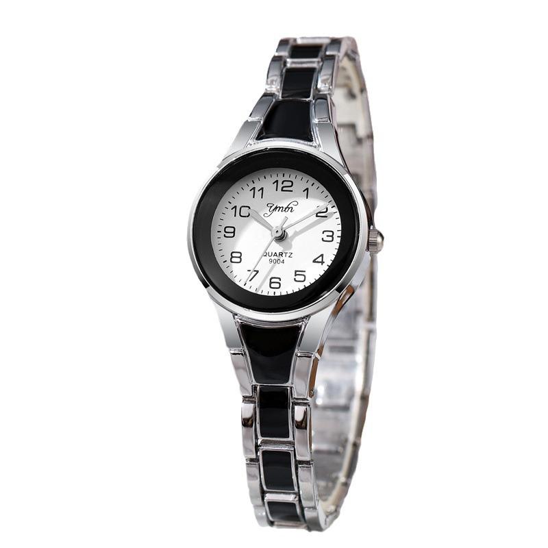 Versatile Ladies' Quartz Watch - Round Dial with Steel Bracelet, Ideal for Students and Parties, Silent Movement.