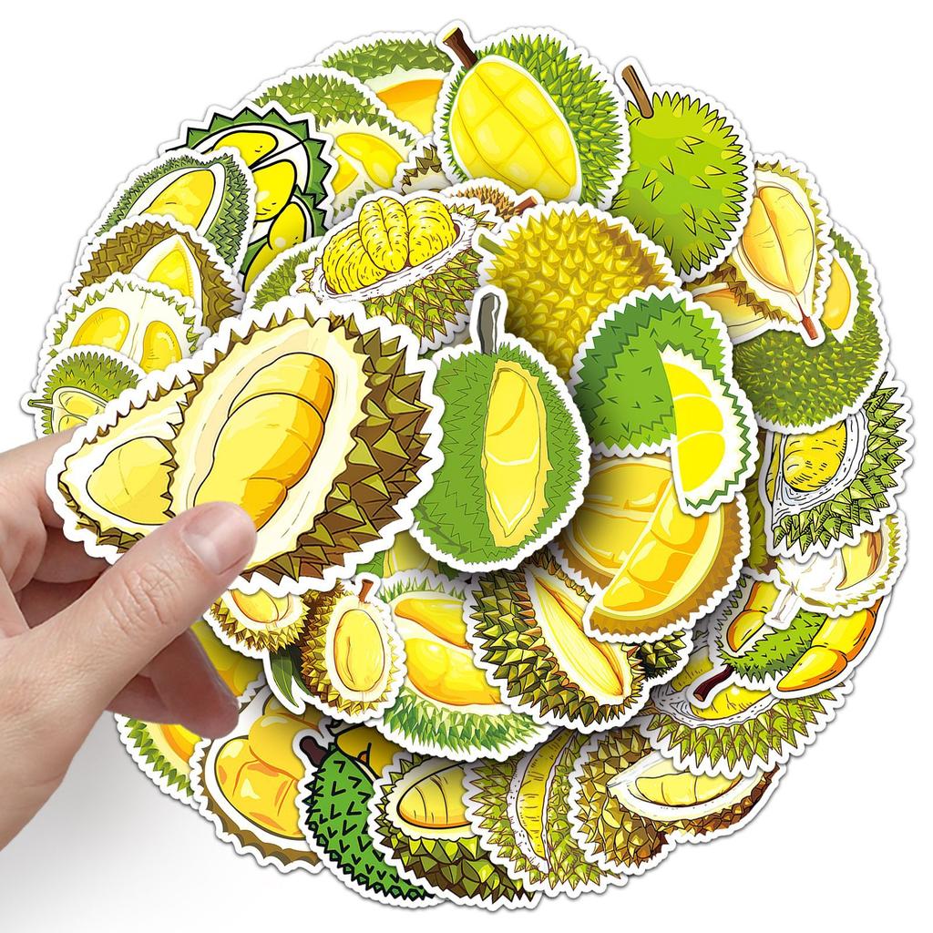 50 Durian Personalisierte Cartoon Frucht Kinder Belohnung Guka Dekorativ Skateboard Koffer Gitarrenaufkleber