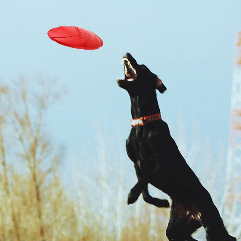Rubber Pet Dog Flying Discs Saucer Toys Small Medium Funny Dog Puppy Agile Training Toys Flying Disk