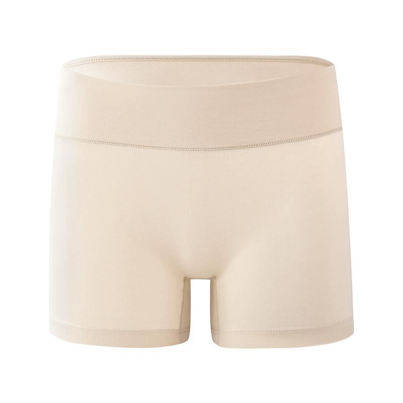 Women's Spring and Summer New Cotton High Waist Belly Non Mark Widened Crotch Anti Light Flat Angle Briefs